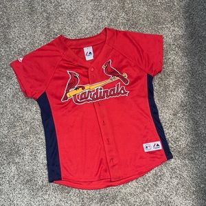 Pujols Womens Cardinals Jersey button up top